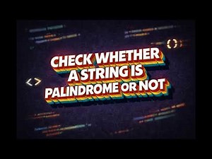 String Is Palindrome |Basic String Coding Questions for Placements | Must-Know Interview Problems