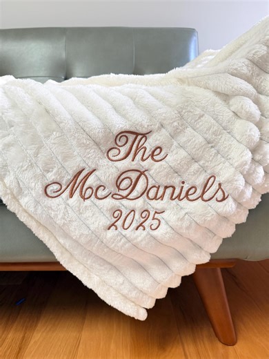 Custom Embroidery Luxury Blanket/throw, Valentine/wedding/engagement/anniversary Gift, Light-weight Super Soft, All-season Throw, Home Decor - Etsy