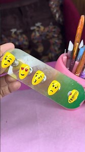 Emoji nail art 😍🥰😗❤️