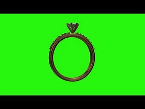 Green Screen Realistic Diamond Ring 360° Animation | Jewelry FX