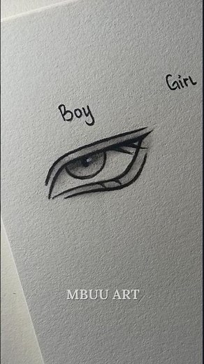 How to draw Eyes tutorial boy and girl✏️ #drawing #tutorial #howtodraw #sketch #art #shorts