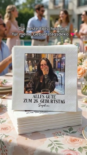 Personalisierte Hochzeitsservietten "Alles Gute Zum Geburtstag" für Frauen