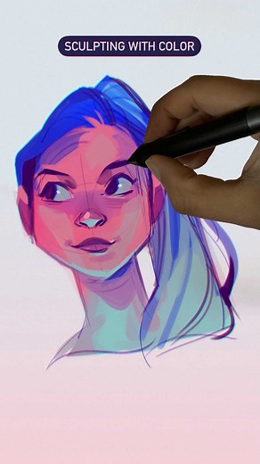 loish on Instagram: "My latest patreon tutorial is about sculpting with color, which is a process I use for almost all of my art. I love working in this way because it’s fun, efficient, and allows me to go with the flow! The tutorial runs you through the process with 3 different variations, and has tips for avoiding muddy colors, working intuitively, and building up your color scheme gradually. ⠀⠀⠀⠀⠀⠀⠀⠀⠀ Get it through my patreon for just $5 and you’ll also get access to 13 other full-length tut