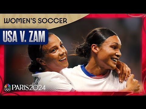 Mallory Swanson's brace leads USWNT to DOMINANT win against Zambia | Paris Olympics | NBC Sports