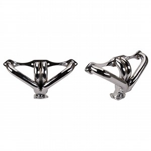 S/B Chevy Hugger Tight-Fit Headers, Angle Plug Heads, Stainless Steel