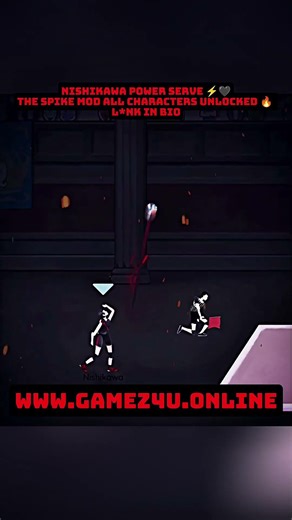 Nishikawa Power Serve🔥🖤The spike Mod All charachters unlocked link in bio#viral #thespikevolleyball