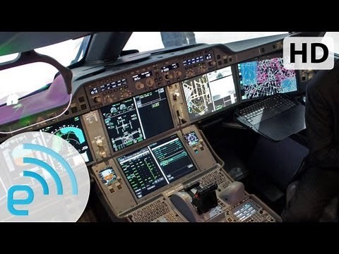 Airbus A350 cockpit tour with test pilot Jean-Michel Roy | Engadget at Paris Airshow 2013