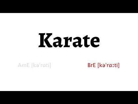 How to Pronounce karate in American English and British English