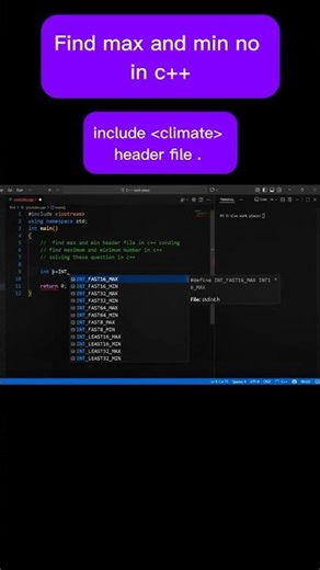 Max and Min find error🙄 include climate header file || error find c++ #error