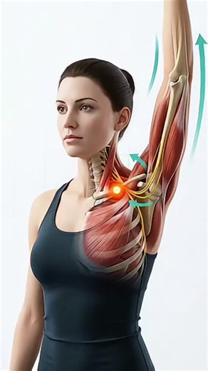 IF RAISING YOUR ARM CHANGES THE TINGLING IN YOUR HAND, LOOK AT THE WHOLE NERVE PATHWAY. The brachial plexus travels from the neck through several anatomical spaces before reaching the arm and hand. Shoulder position can change the mechanical environment around this pathway, but symptoms alone cannot diagnose thoracic outlet syndrome. #ThoracicOutlet #BrachialPlexus #HandNumbness #PhysicalTherapy #NervePain