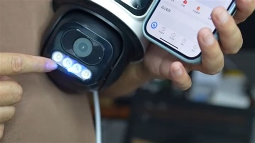 360双摄监控摄像头开箱，一个可当两个用提供360度旋转全景视野，支持双向语音通话、人形侦测、双光夜视和wifi6，IP66级防尘防水，双天线增强信号，25K_哔哩哔哩_bilibili