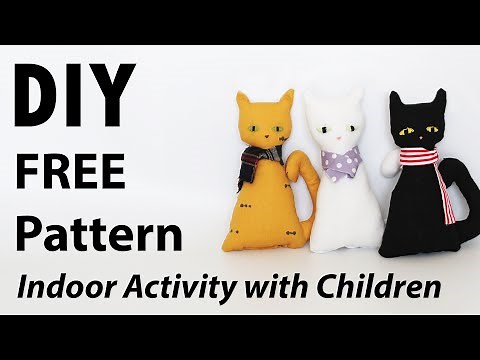 DIY Free Pattern - Mimi Cat Doll - Indoor Activity with Children