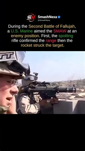 How Marines Aimed the SMAW in Fallujah #MilitaryHistory #USMC #Fallujah