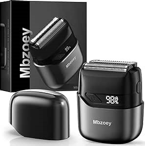 Mbzoey Electric Foil Shavers for Men: Mini Electric Razor for Face - IPX7 Waterproof Cordless Razor with LED Display & Fast Charge - Micro-Comb Technology & Precision Blades