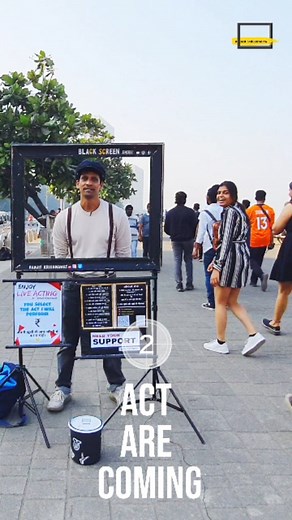 713K views · 4.5K reactions | Most Viral Reel And Act.. ( Whatever the situation, not giving up is the better option )✌✨️ Black Screen Show | Open Air Live Acting | Marine Drive | Mumbai | Ranjit Krishnawat | Ranjit Krishnawat | Facebook