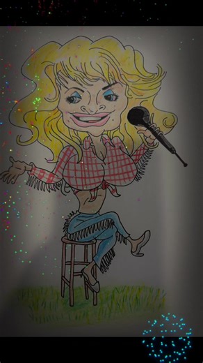 This was fun! 😂 #happybirthday to this legend and #icon #dollyparton @Dolly Parton official #singer #queenofcountry cartoons and caricatures is what I love todo 🤗