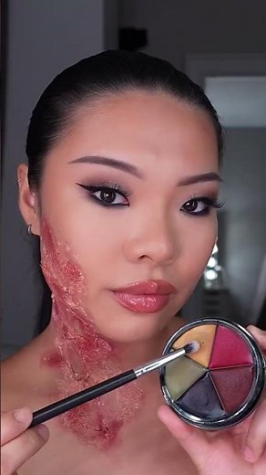 Easy Halloween cuts makeup hack's #beautyhacks
