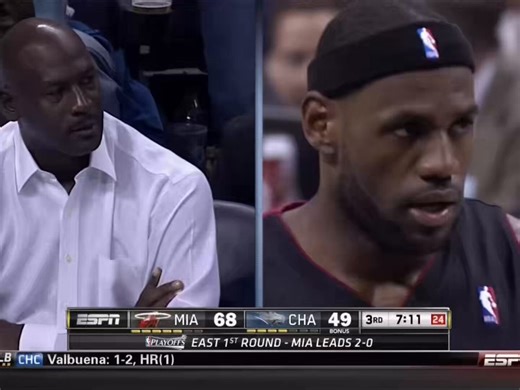 2014: LeBron James led the Miami Heat to a Game 3 win over the Charlotte Bobcats, pushing the series to a 3–0 lead.James finished with:30 PTS10-18 FG10 REB6 AST2 STL