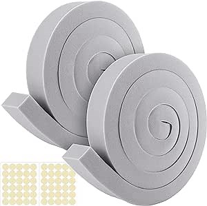 moonoom 2 Pcs Foam Air Conditioner Weatherseal Tape-2''x1''x6.5ft Air Conditioner Foam Tape-Non-Adhesive Foam Seal Strip with Glue Point for Air Conditioner Door Window Seal