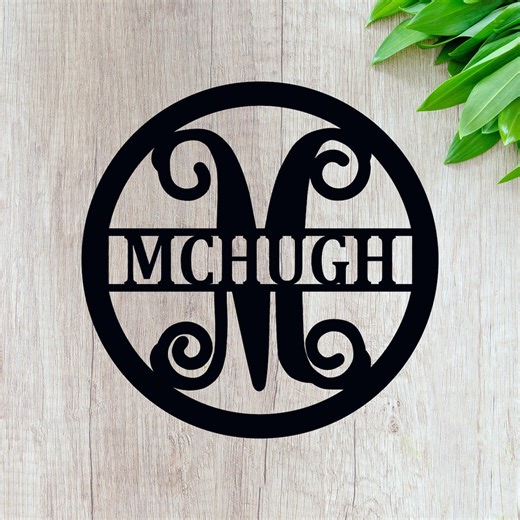 Personalized Last Name Sign: Weatherproof Split Monogram Metal ACM Wall Decor - Etsy