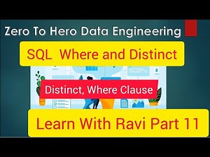 Snowflake Tutorial in Telugu 11 : Snowflake SQL distinct and where clause to filter data #snowflake