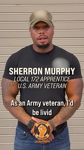 🤬 LIUNA Laborers' Local 172 apprentice and U.S. Army #veteran Sherron Murphy shares his outrage at Mikie Sherrill's full military record being doxxed by Jack Ciattarelli's campaign: "As an Army vet, I'd be livid if someone gained access to my unredacted Army records and released them to the public. "If Jack Ciattarelli is willing to do that to a military veteran, imagine what he would do to nine million New Jerseyans if he became governor." | LiUNA Eastern Region