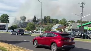 A brush fire is moving dangerously close to multiple Spokane homes. LIVE UPDATES ON KHQ'S STORY https://www.khq.com/news/brush-fire-on-cleveland-and-ruby-threatening-multiple-homes/article_ab444f40-d3ba-11eb-bf8d-df9b2506391f.html | KHQ Local News