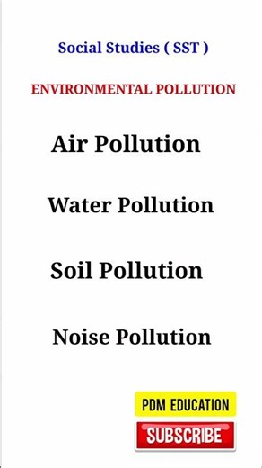 Pollution | Environmental Pollution Types | Types of Pollution #shortsfeed #youtubesearch #sst
