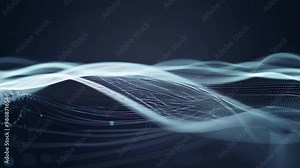 In modern technology graphic design, neon blue lines serve to depict dynamic and always-on systems.