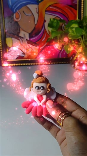 ✨️How to make a doll using soft clay✨️ #shorts #shortsfeed #doll #easy #tutorial #diy #cute #art