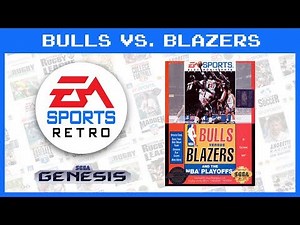 Bulls vs Blazers and the NBA Playoffs (SEGA Genesis) 1993 | EA Sports Retro | Gameplay