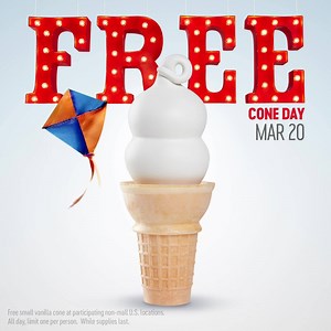 18 reactions · 37 shares | Free Cone Day + first day of spring equals the happiest day ever. Wednesday, March 20th at DQ. #FreeConeDay | Dairy Queen | Facebook