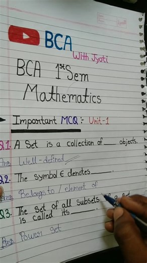 BCA Math Revision Shorts 🔥| Important Questions for Mid Term