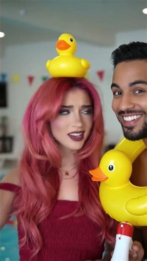 Join our pool party 🥳 #pool #girl #duck #funny #moments #beautiful #viral #shorts #poolparty