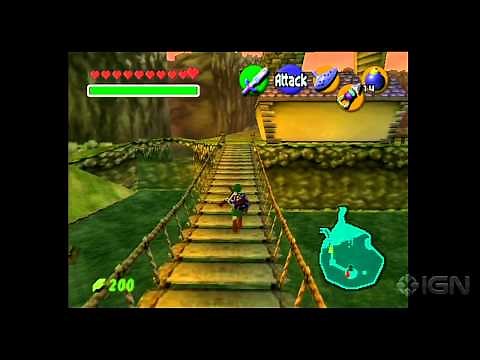 Legend of Zelda: Ocarina of Time (Wii) - Lake Hylia Gameplay