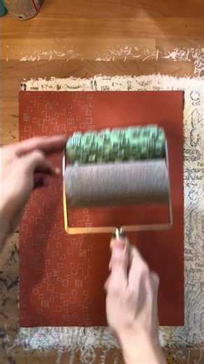 Square. Creative. Beautiful. Wall or paper printed with pattern roller 1630