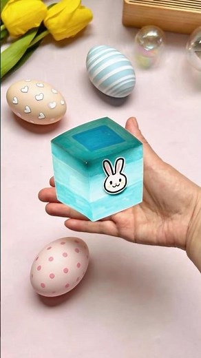 Optical Illusion Cube | Easter Bunny Magic Trick | 3D Paper Craft That Floats#eastercrafts #easter