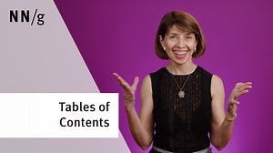 Tables of Contents on Mobile (Video)