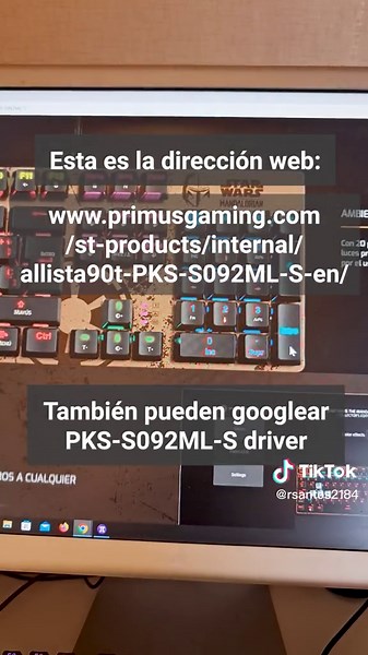 Cambiar el color a las luces led del teclado, es muy fácil #themandalorian #starwars #tecladogamer #primus #babyyoda #pks-s092m