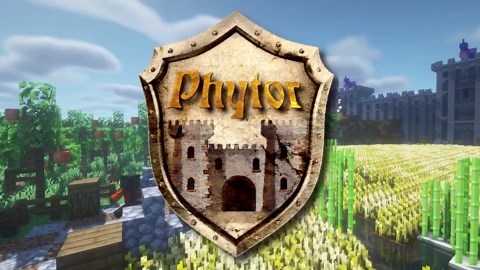 Minecraft: Medieval Village and Custom Farmlands Build
