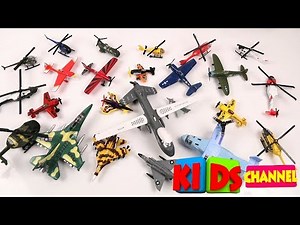 Learn Airplanes | Fighter Planes | Jet And Helicopter For Kids | Toddlers Vehicles | Fun Videos