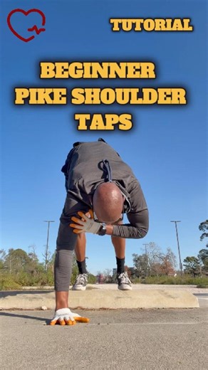 BEGINNER PIKE SHOULDER TAPS #perpetualhealthhtx #workout #tutorial #gym #fyp #calisthenics #vegan