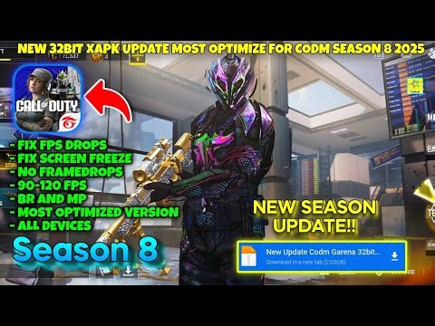 New Update 32bit Codm Season 8 | Fix Lags | 120 FPS | Ultra Fps | Fix Fps Drops | Fix Screen Freeze