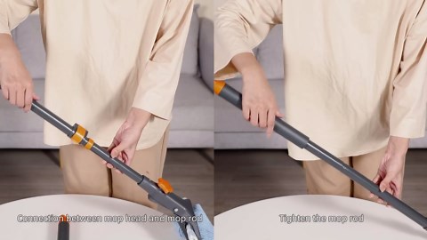 Microfiber String Wet Mops for Floor Cleaning, Heavy Duty Industrial Mop for Kitchen Basement Cleaning, Commercial Mop with Extendable Long Handle,Blue