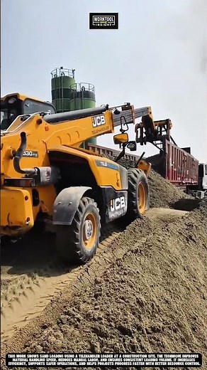 Loading sand at construction site using Work tool telehandler loader #tool #worktool