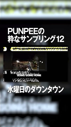 水ダウにおけるPUNPEEの粋なサンプリング元ネタ・その12