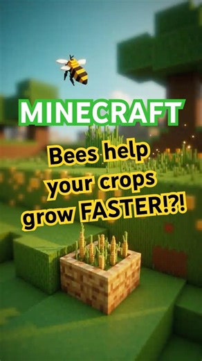 Bees Make Your Crops Grow Faster in Minecraft!