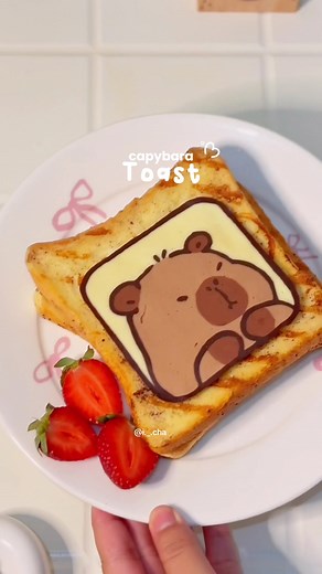 Capybara French Toast Recipe with Chocolate Topping