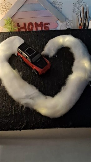 ❤️ DIY Heart Light Decoration | Mini Car Love Theme Craft 🚗✨ #shorts #viral #trendingshorts