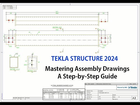 Mastering Assembly Drawings in Tekla Structures 2024 A Step by Step Guide